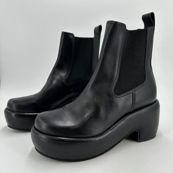Everlane The Puffa Boot in Black size 6.5 Chelsea Ankle 3.25" Chunky Platform nt - Picture 1 of 7